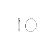 Tashi-Flat Hoops I 20mm-Earrings-Sterling Silver-Blue Ruby Jewellery-Vancouver Canada