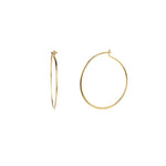 Tashi-Flat Hoops I 35mm-Earrings-14k Gold Vermeil-Blue Ruby Jewellery-Vancouver Canada