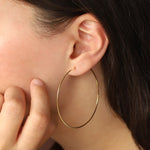 Tashi-Flat Hoops I 45mm-Earrings-Blue Ruby Jewellery-Vancouver Canada
