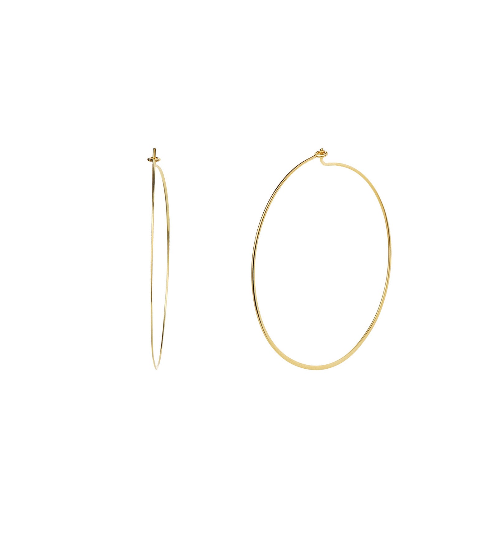 Tashi-Flat Hoops I 45mm-Earrings-Blue Ruby Jewellery-Vancouver Canada