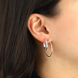 Tashi-Hammered Hoops I 35mm-Earrings-Blue Ruby Jewellery-Vancouver Canada