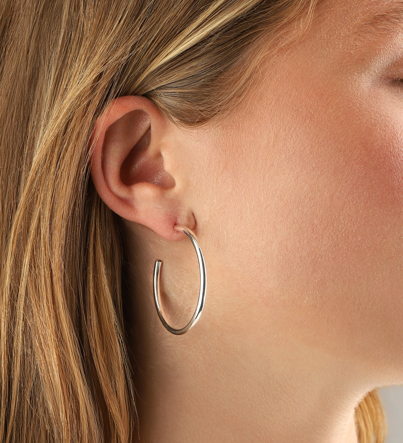 Tashi-Hoops I 40mm-Earrings-Blue Ruby Jewellery-Vancouver Canada