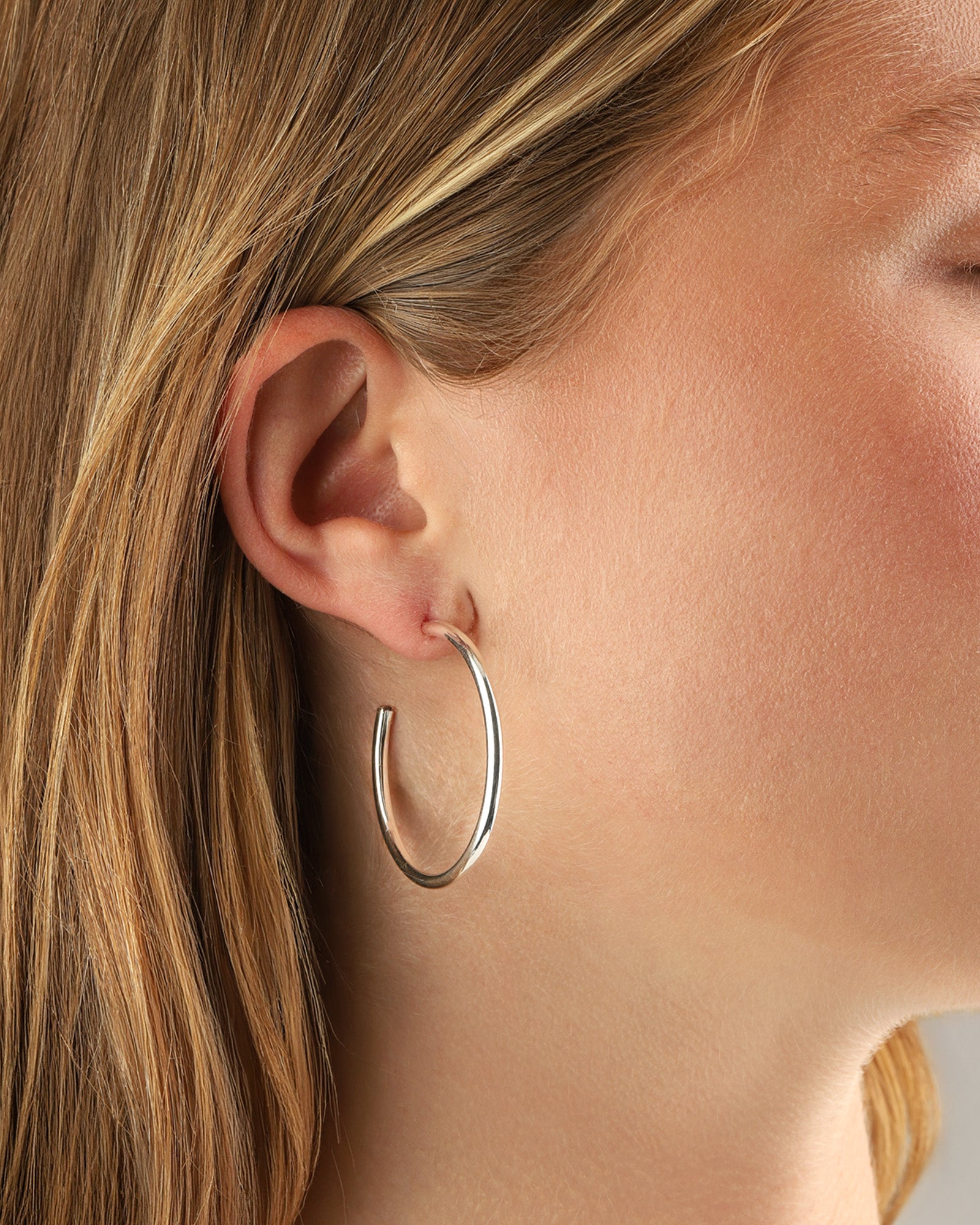Tashi-Hoops I 40mm-Earrings-Blue Ruby Jewellery-Vancouver Canada