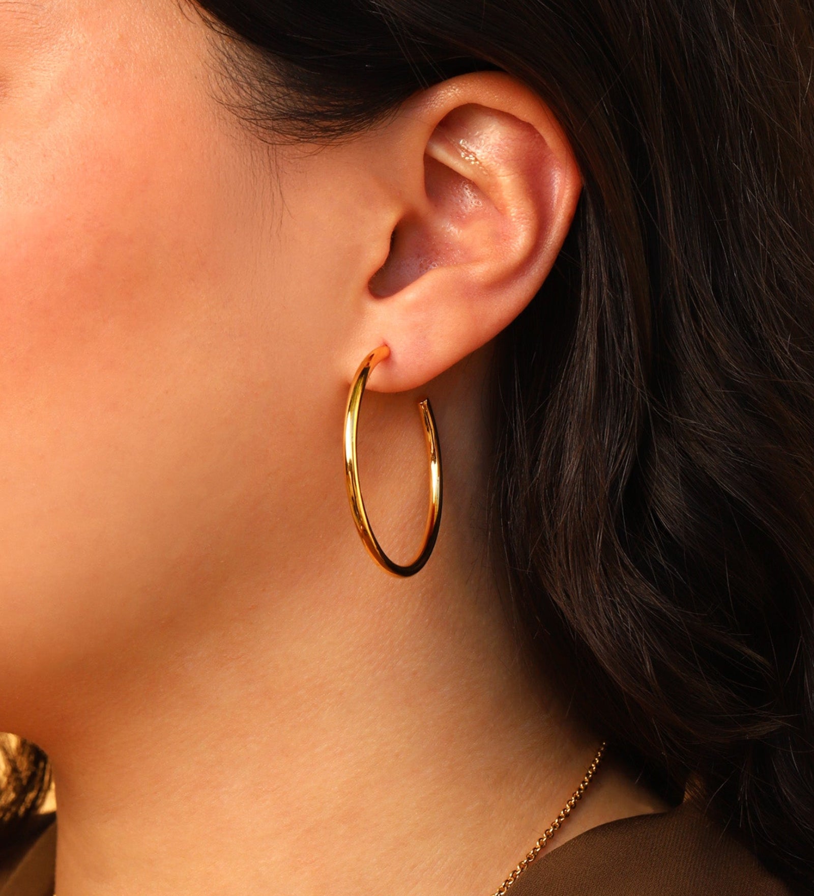 Tashi-Hoops I 40mm-Earrings-Blue Ruby Jewellery-Vancouver Canada