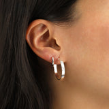 Tashi-Hammered Hoops I 25mm-Earrings-Blue Ruby Jewellery-Vancouver Canada