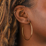 Tashi-Thin Tube Hoops I 50mm-Earrings-Blue Ruby Jewellery-Vancouver Canada