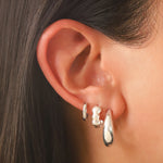 Tashi-Tapered Hoops | 22mm-Earrings-Blue Ruby Jewellery-Vancouver Canada