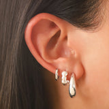 Tashi-Tapered Hoops | 22mm-Earrings-Blue Ruby Jewellery-Vancouver Canada