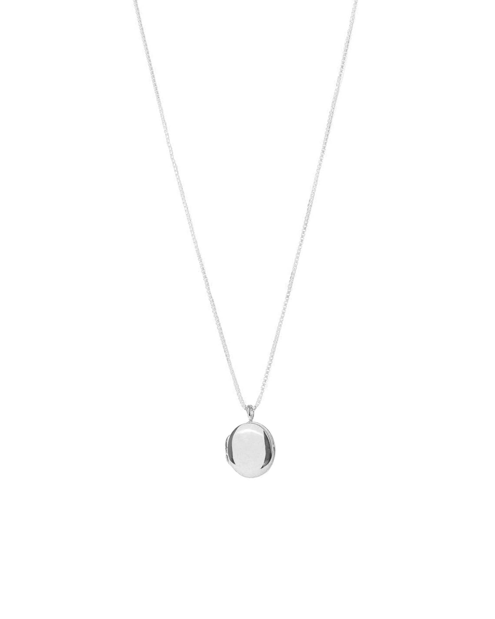 Tashi-Round Locket Necklace-Necklaces-Sterling Silver-Blue Ruby Jewellery-Vancouver Canada