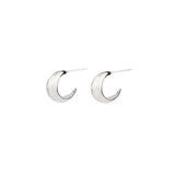 Tashi-Wide Tapered Hoops | 13mm-Earrings-Sterling Silver-Blue Ruby Jewellery-Vancouver Canada