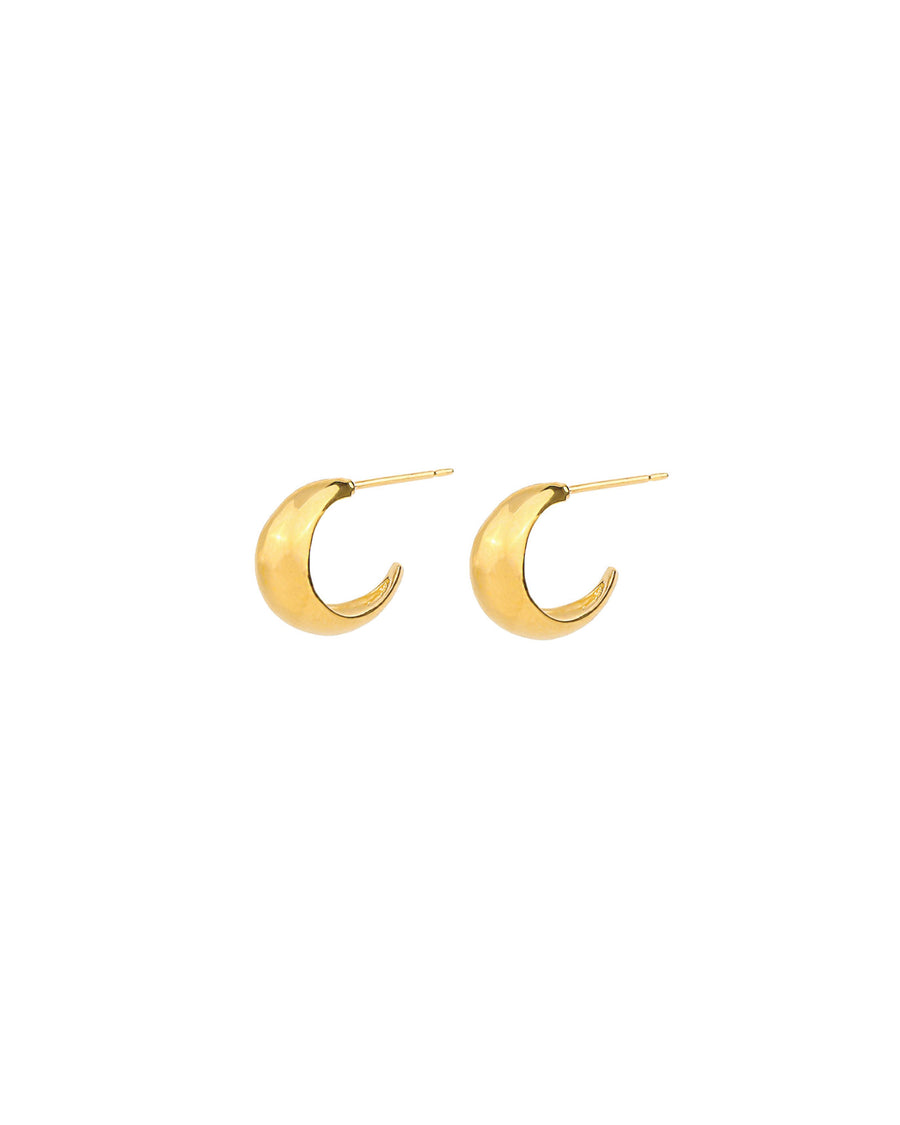 Tashi-Wide Tapered Hoops | 13mm-Earrings-14k Gold Vermeil-Blue Ruby Jewellery-Vancouver Canada