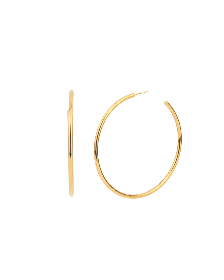 Tashi-Thin Classic Hoops | 60mm-Earrings-14 Gold Vermeil-Blue Ruby Jewellery-Vancouver Canada