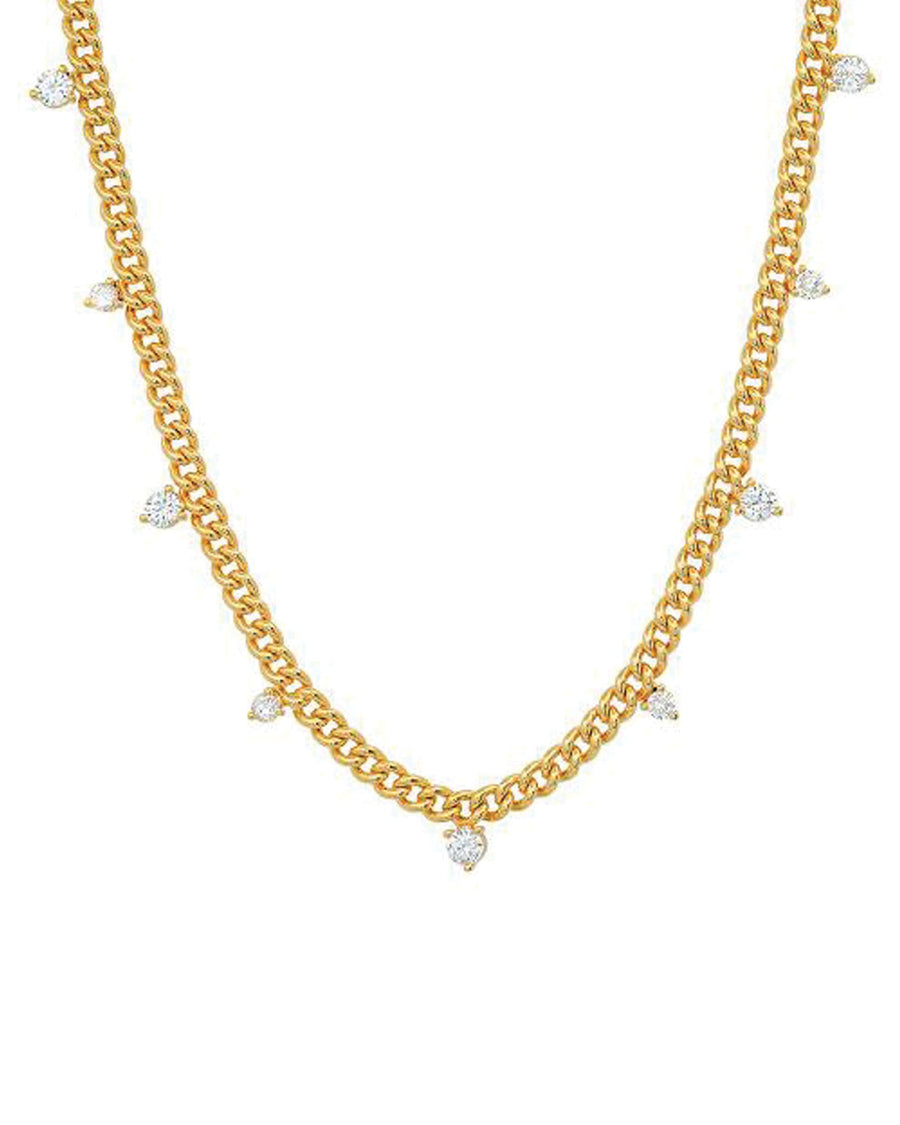 Curb Chain Cubic Zirconia Necklace