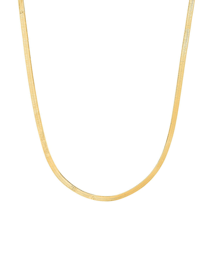 Tai-Thin Herringbone Chain Necklace-Necklaces-12k Gold Vermeil-Blue Ruby Jewellery-Vancouver Canada