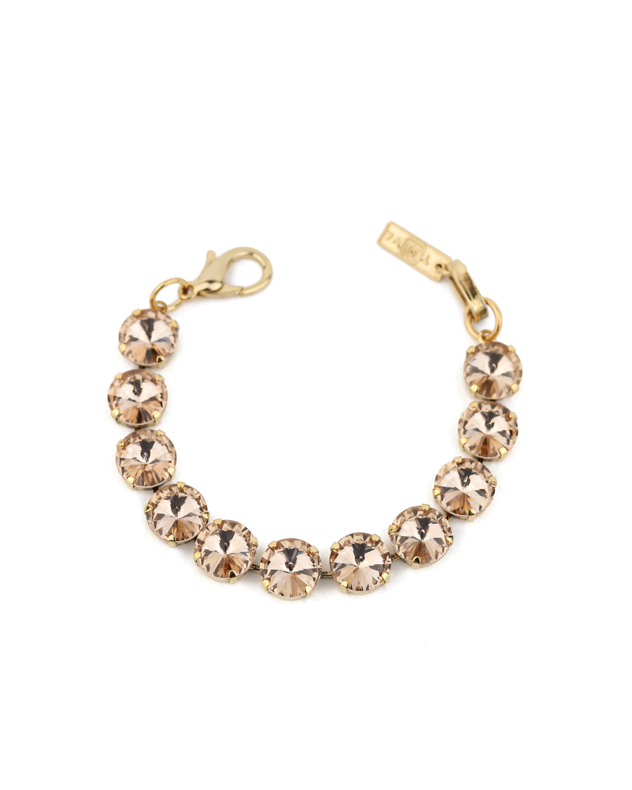 TOVA-Croatia Bracelet-Bracelets-Gold Plated, Light Silk Crystal-Blue Ruby Jewellery-Vancouver Canada