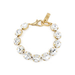 TOVA-Croatia Bracelet-Bracelets-Gold Plated, White Crystal-Blue Ruby Jewellery-Vancouver Canada