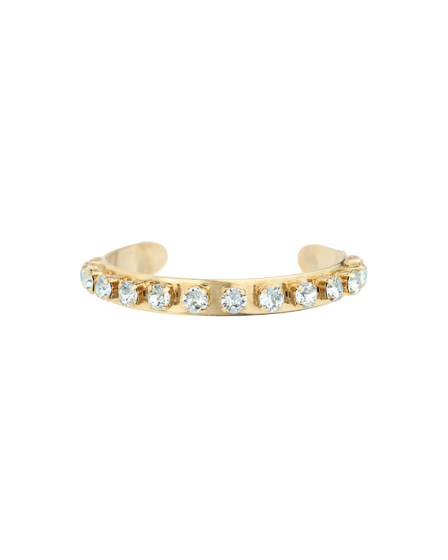 TOVA-Kelly Cuff-Bracelets-Gold Plated, Light Azure Crystal-Blue Ruby Jewellery-Vancouver Canada