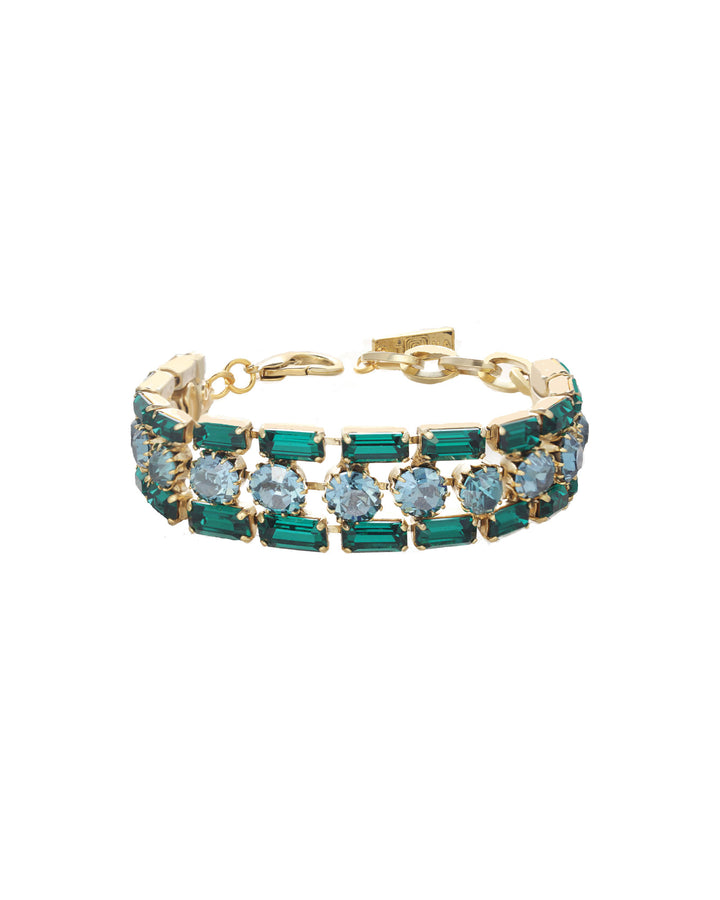 Makenna Bracelet Gold Plated, Emerald Crystal