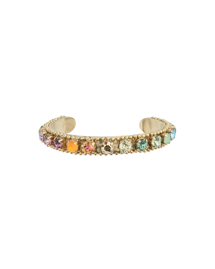 TOVA-Mini Coco Bracelet-Bracelets-Gold Plated, Rainbow Multi Crystal-Blue Ruby Jewellery-Vancouver Canada