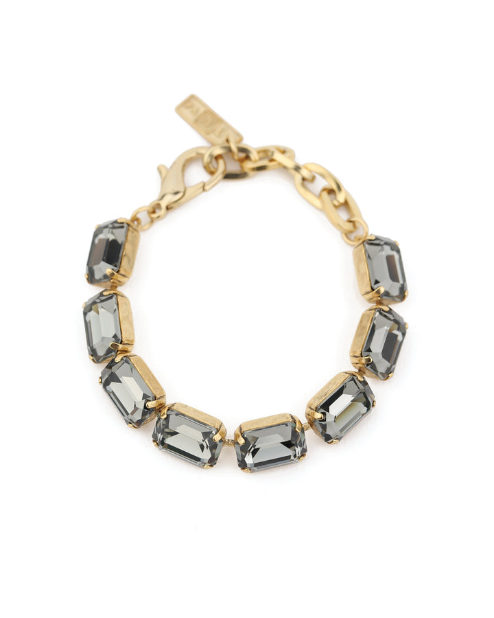 TOVA-Monique Bracelet-Bracelets-Gold Plated, Black Diamond Crystal-Blue Ruby Jewellery-Vancouver Canada