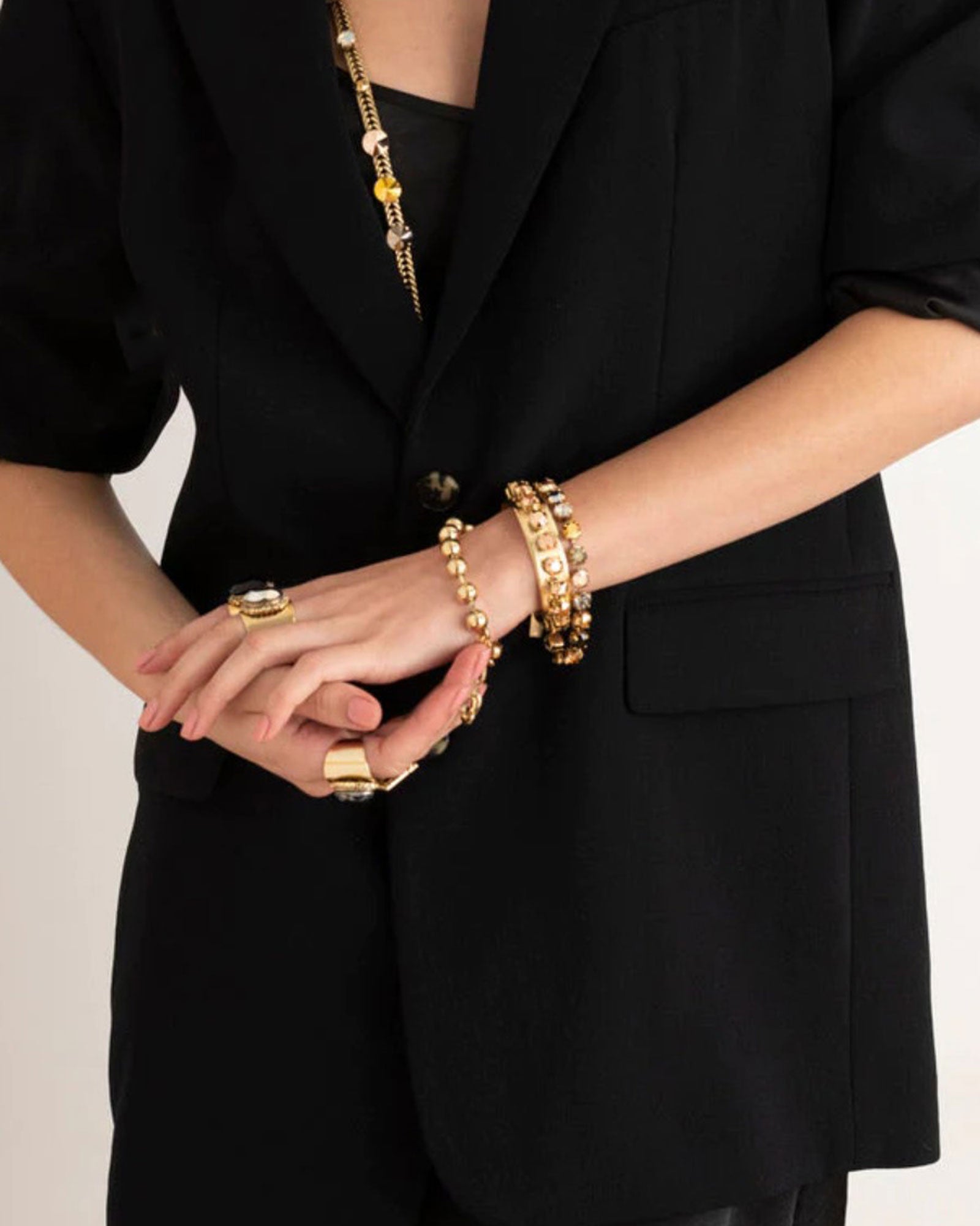 TOVA-Radmilla Bracelet-Bracelets-Gold Plated-Blue Ruby Jewellery-Vancouver Canada