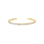 Rae Cuff Gold Plated, White Crystal