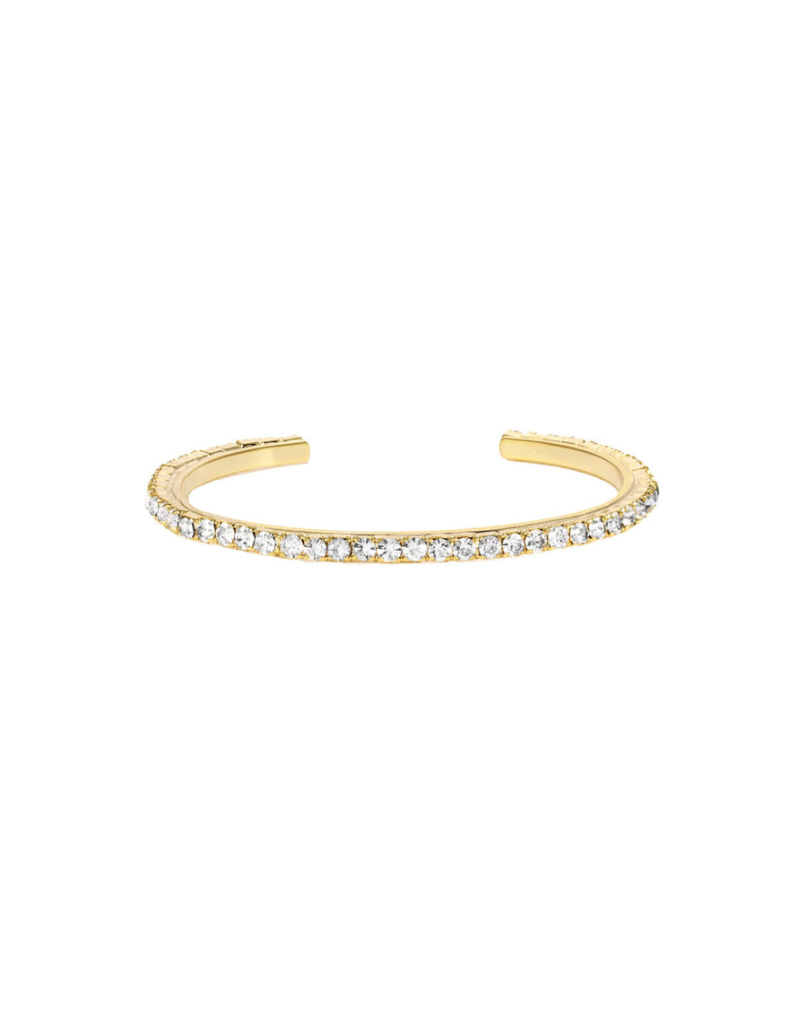 Rae Cuff Gold Plated, White Crystal