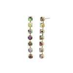 TOVA-Berenike Earrings-Earrings-14k Gold Plated, Eclipse Crystal-Blue Ruby Jewellery-Vancouver Canada