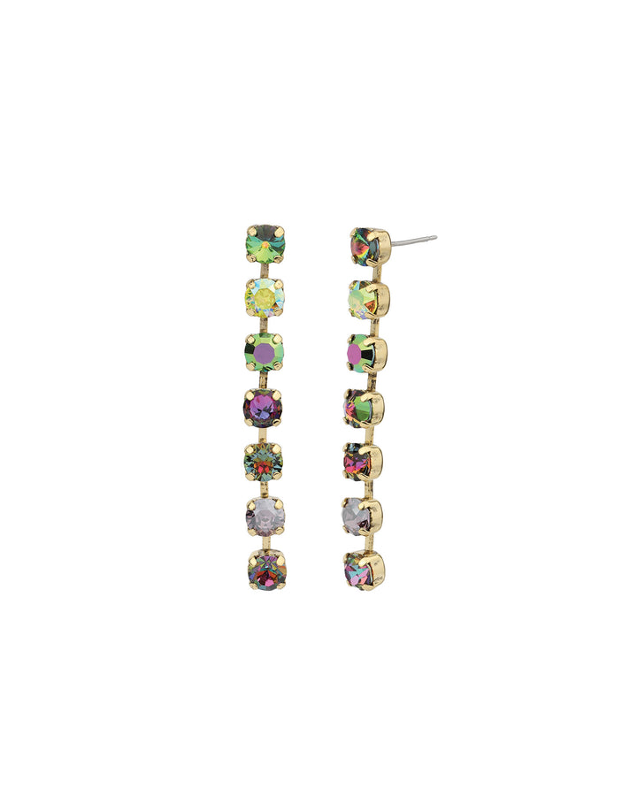 TOVA-Berenike Earrings-Earrings-14k Gold Plated, Eclipse Crystal-Blue Ruby Jewellery-Vancouver Canada