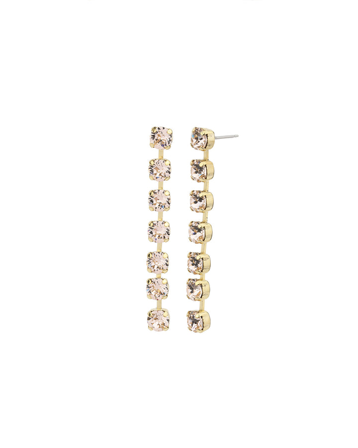 TOVA-Berenike Earrings-Earrings-14k Gold Plated, Silk Crystal-Blue Ruby Jewellery-Vancouver Canada