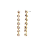 TOVA-Berenike Earrings-Earrings-14k Gold Plated, Silk Crystal-Blue Ruby Jewellery-Vancouver Canada