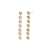 TOVA-Berenike Earrings-Earrings-14k Gold Plated, Silk Crystal-Blue Ruby Jewellery-Vancouver Canada