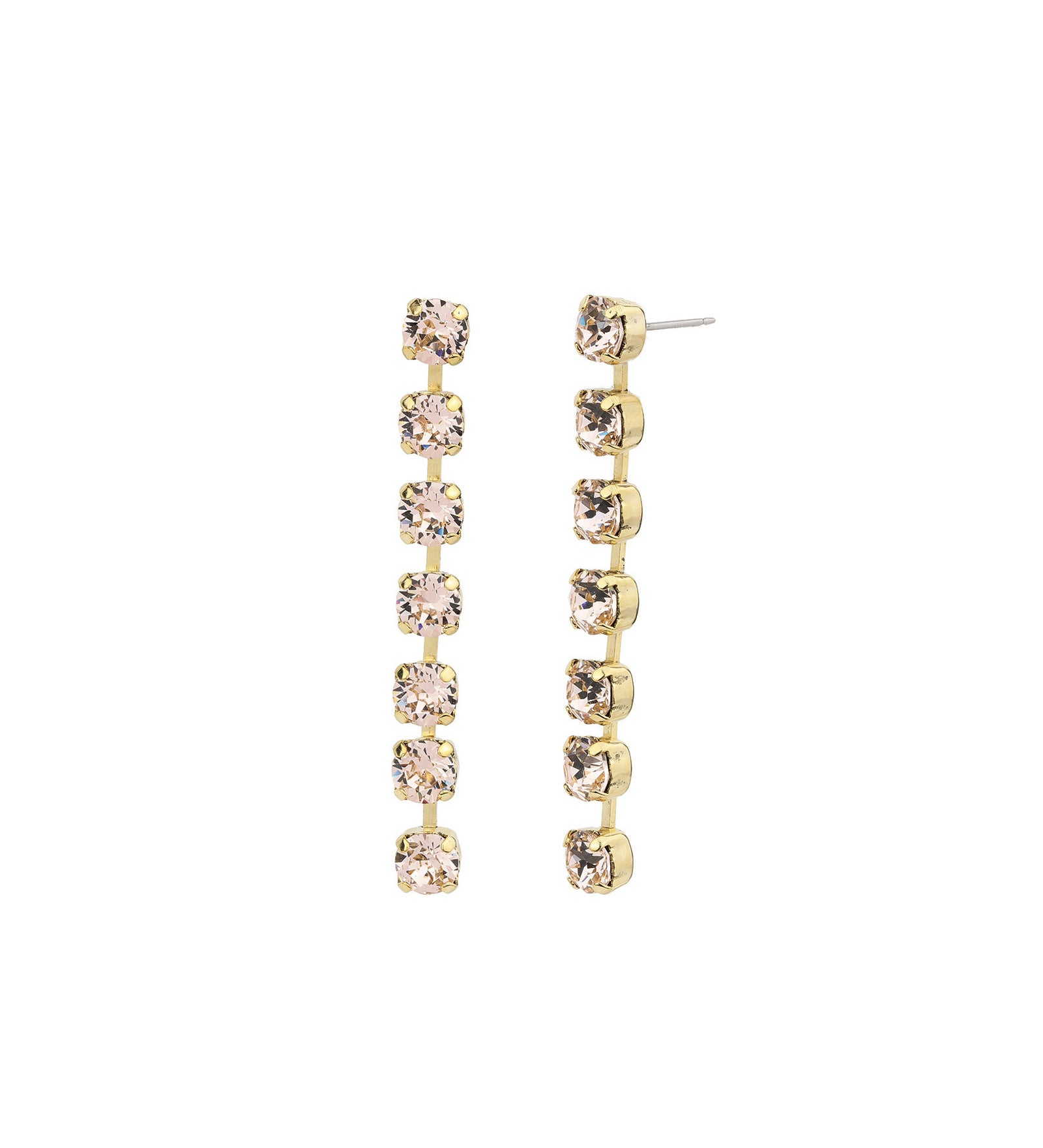 TOVA-Berenike Earrings-Earrings-14k Gold Plated, Silk Crystal-Blue Ruby Jewellery-Vancouver Canada