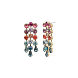 TOVA-Cady Earrings-Earrings-14k Gold Plated, Mixed Crystal-Blue Ruby Jewellery-Vancouver Canada