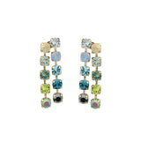 TOVA-Mini Cady Earrings-Earrings-14k Gold Plated, Blue Mixed Crystal-Blue Ruby Jewellery-Vancouver Canada