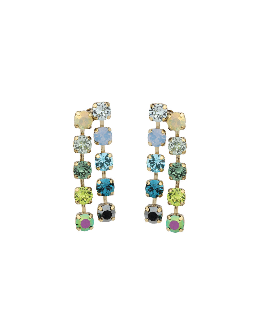 TOVA-Mini Cady Earrings-Earrings-14k Gold Plated, Blue Mixed Crystal-Blue Ruby Jewellery-Vancouver Canada