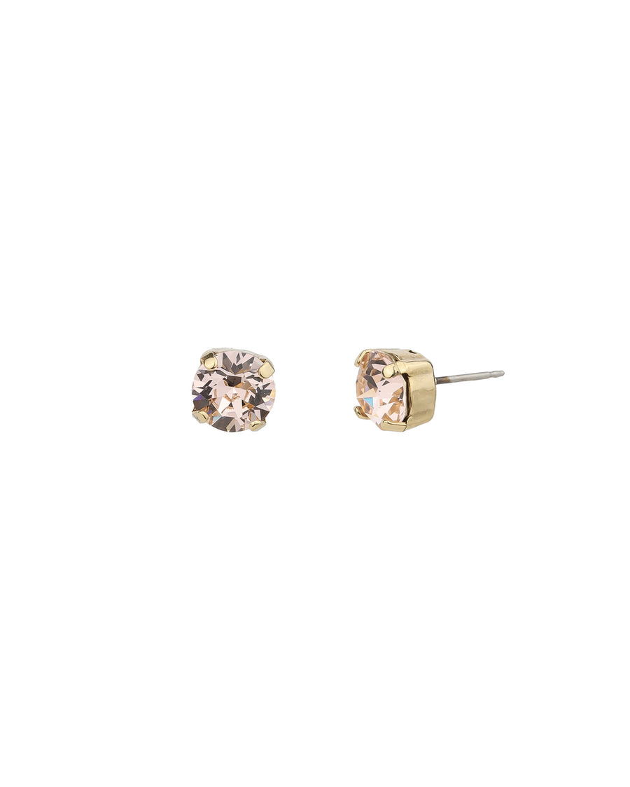 TOVA-Oakland Studs | 8mm-Earrings-Gold Plated, Silk Crystal-Blue Ruby Jewellery-Vancouver Canada