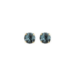 TOVA-Trentley Studs | 10mm-Earrings-14k Gold Plated, Indian Sapphire Crystal-Blue Ruby Jewellery-Vancouver Canada