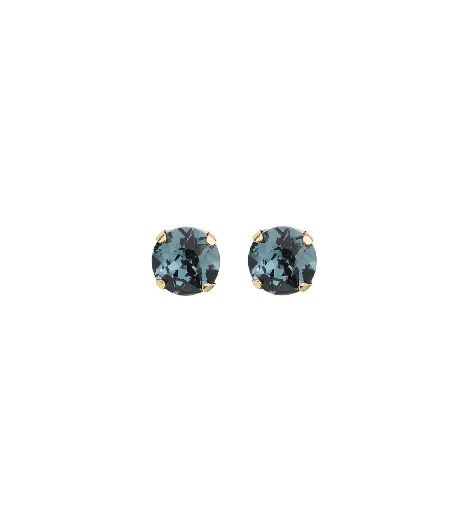 TOVA-Trentley Studs | 10mm-Earrings-14k Gold Plated, Indian Sapphire Crystal-Blue Ruby Jewellery-Vancouver Canada