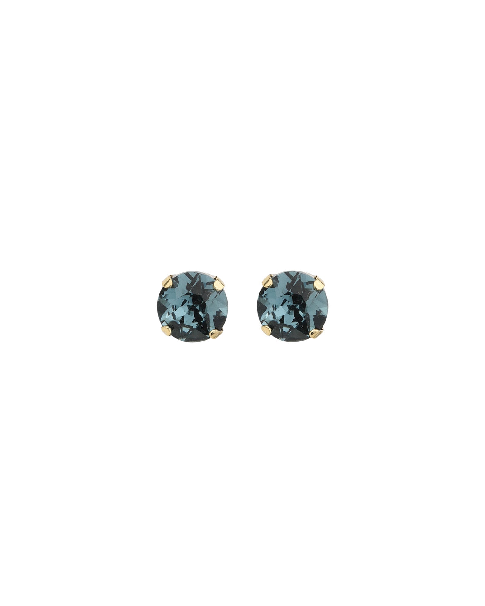 TOVA-Trentley Studs | 10mm-Earrings-14k Gold Plated, Indian Sapphire Crystal-Blue Ruby Jewellery-Vancouver Canada