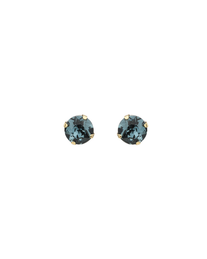TOVA-Trentley Stud | 10mm-Earrings-Gold Plated, Indian Sapphire Crystal-Blue Ruby Jewellery-Vancouver Canada