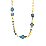 TOVA-Mini Aaralyn Necklace-Necklaces-Gold Plated, Earth Wind & Fire Crystal-Blue Ruby Jewellery-Vancouver Canada