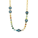 TOVA-Mini Aaralyn Necklace-Necklaces-Gold Plated, Earth Wind & Fire Crystal-Blue Ruby Jewellery-Vancouver Canada