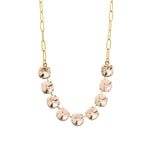 TOVA-Mini Sofia Necklace-Necklaces-Gold Plated, Silk Crystal-Blue Ruby Jewellery-Vancouver Canada