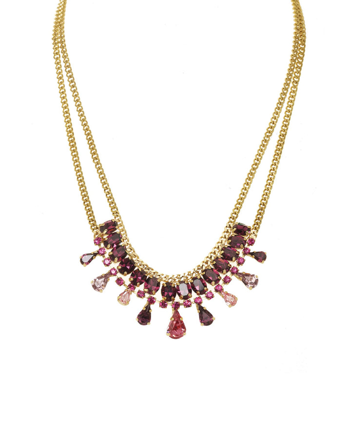 Nyssa Necklace Gold Plated, Amethyst Crystal