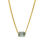 TOVA-Rubin Necklace-Necklaces-14k Gold Plated, Black Diamond Crystal-Blue Ruby Jewellery-Vancouver Canada