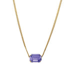 TOVA-Rubin Necklace-Necklaces-14k Gold Plated, Tanzanite Crystal-Blue Ruby Jewellery-Vancouver Canada