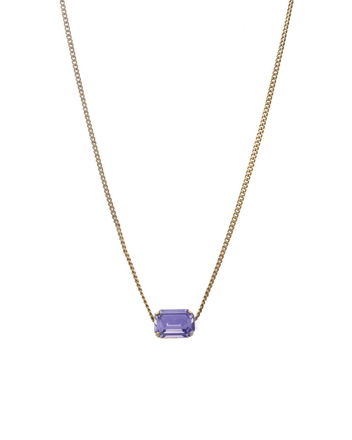 TOVA-Rubin Necklace-Necklaces-Gold Plated, Tanzanite Crystal-Blue Ruby Jewellery-Vancouver Canada