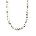 TOVA-Sarina Necklace-Necklaces-14k Gold Plated, White Crystal-Blue Ruby Jewellery-Vancouver Canada