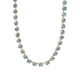 TOVA-Sarina Necklace-Necklaces-14k Gold Plated, Indian Sapphire Crystal-Blue Ruby Jewellery-Vancouver Canada